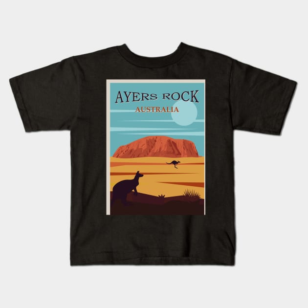 Australia - Ayers Rock Kids T-Shirt by CozyCanvas